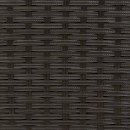 Divano da Giardino 2 Posti con Sgabelli Nero in Polyrattan - homemem39