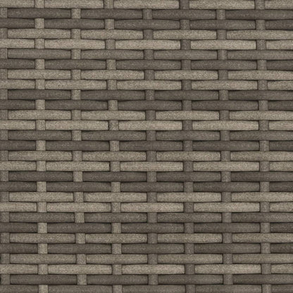 Divano da Giardino 2 Posti con Sgabelli Grigio in Polyrattan | homemem39