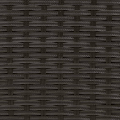 Lettino Prendisole Doppio Baldacchino e Cuscini Nero Polyrattan - homemem39