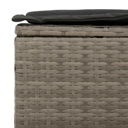 Set Divani da Giardino 3 pz con Cuscini Grigio in Polyrattan | homemem39