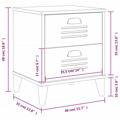 Comodino VIKEN Bianco in Legno Multistrato