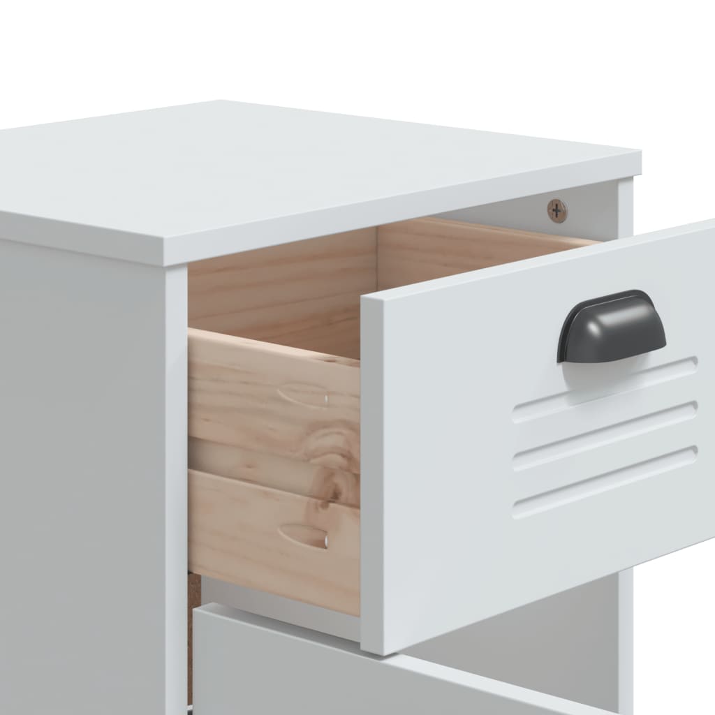 Comodino VIKEN Bianco in Legno Multistrato - homemem39
