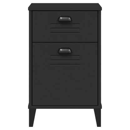 Comodino VIKEN Nero in Legno Multistrato - homemem39