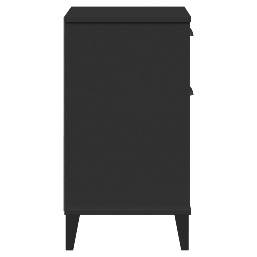 Comodino VIKEN Nero in Legno Multistrato | homemem39