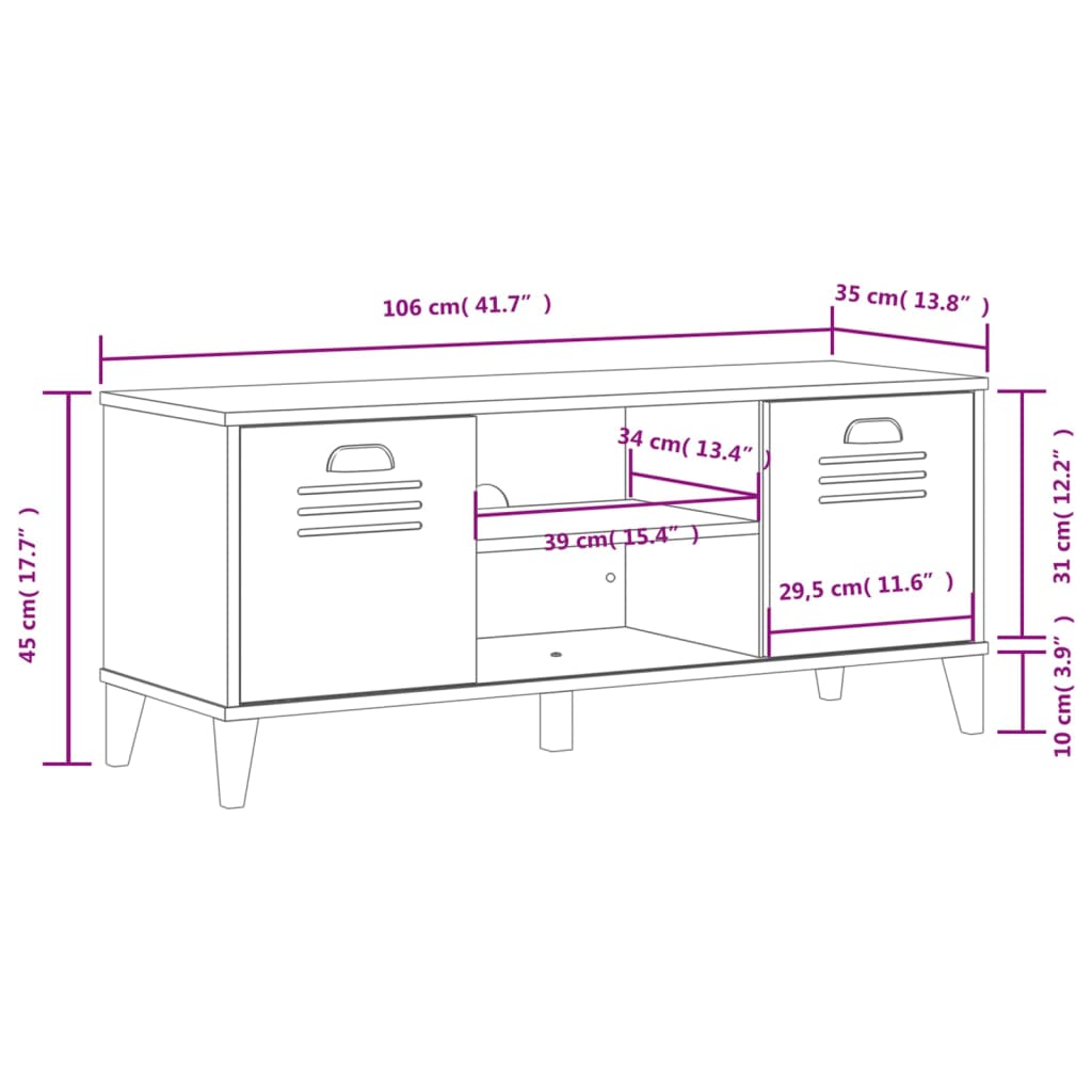 Panca Portascarpe VIKEN Bianca 106x35x45 cm Legno Multistrato