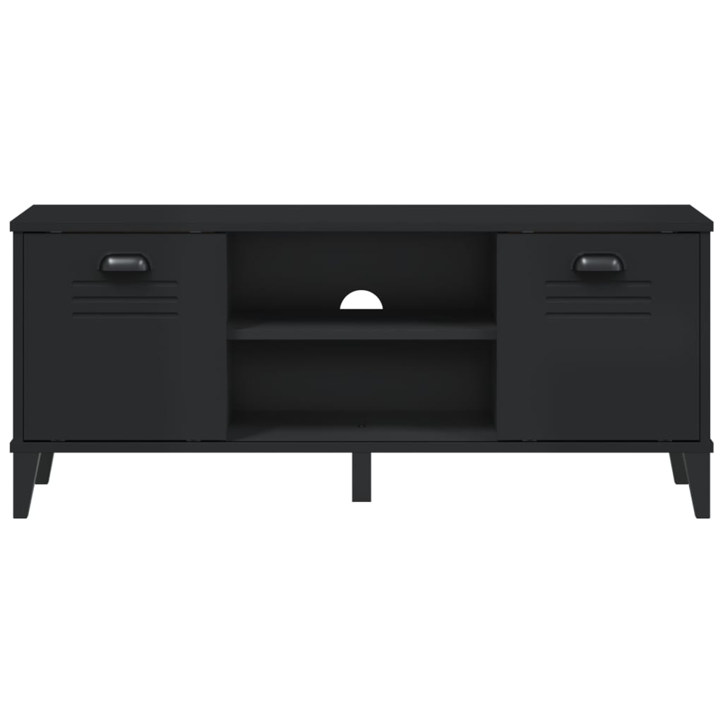 Panca Portascarpe VIKEN Nera 106x35x45 cm Legno Multistrato