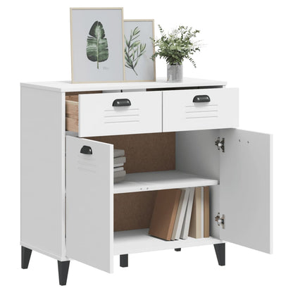 VIKEN White Sideboard 80x40x80 cm in Multilayer Wood