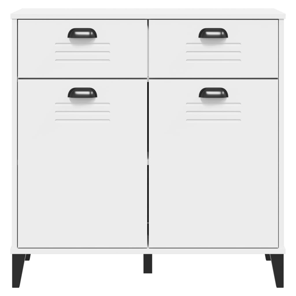 VIKEN White Sideboard 80x40x80 cm in Multilayer Wood