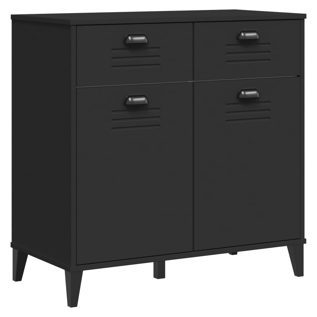 VIKEN Black Sideboard 80x40x80 cm in Multilayer Wood