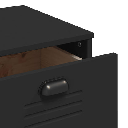 Credenza VIKEN Nera 80x40x80 cm in Legno Multistrato