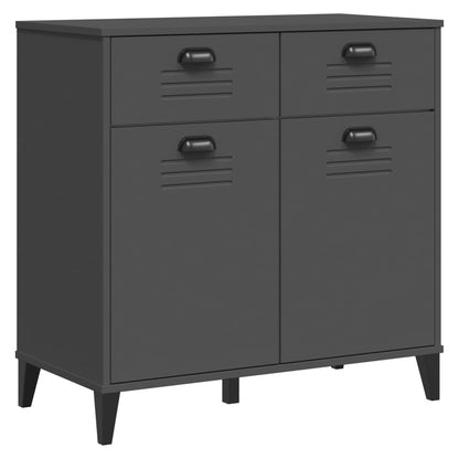 VIKEN Anthracite Sideboard 80x40x80 cm in Multilayer Wood