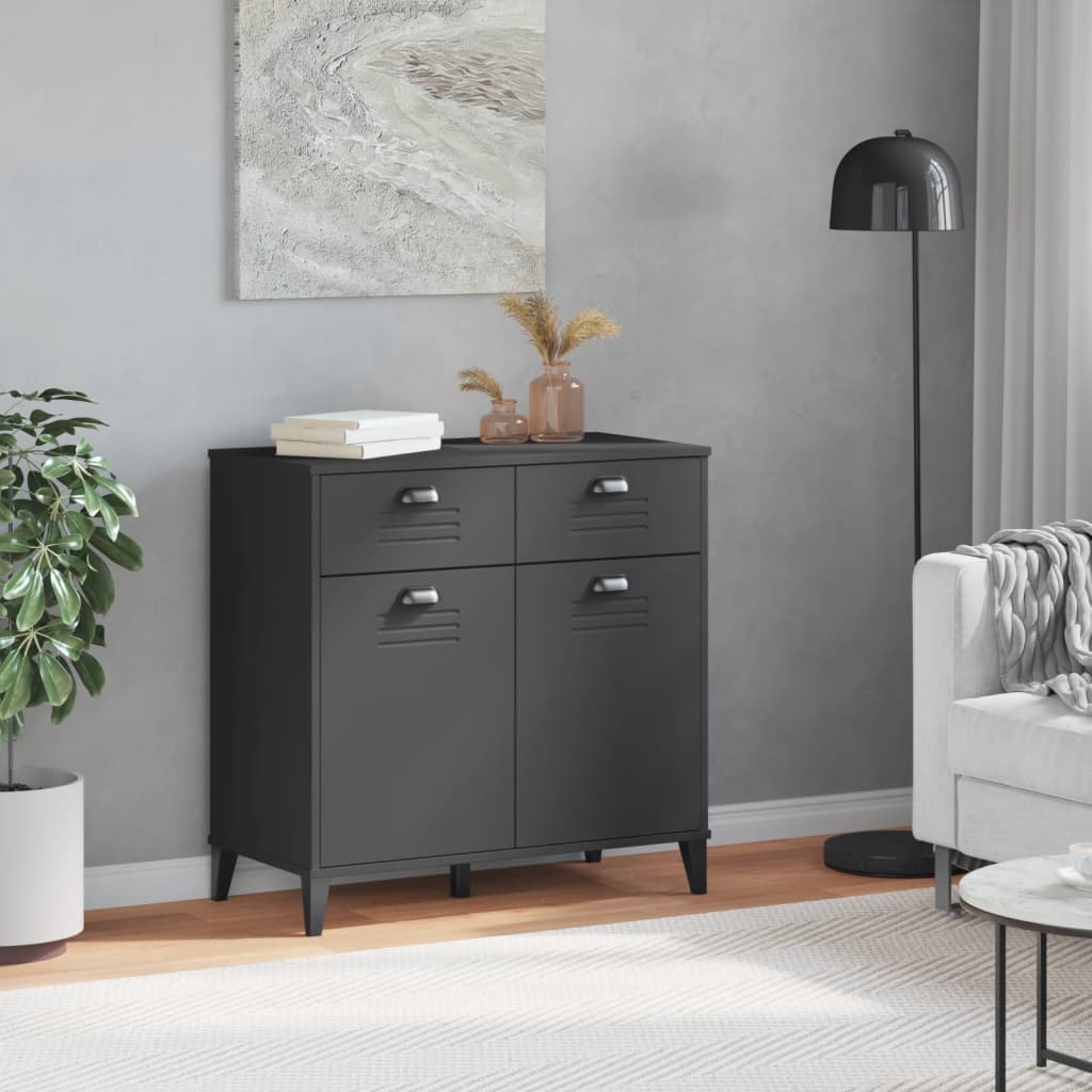 Credenza VIKEN Antracite 80x40x80 cm in Legno Multistrato