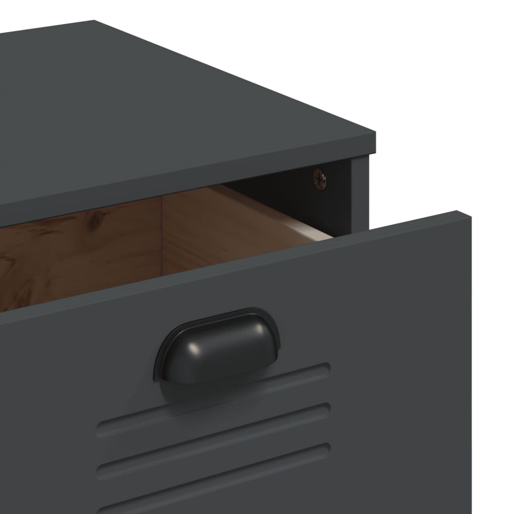 Credenza VIKEN Antracite 80x40x80 cm in Legno Multistrato