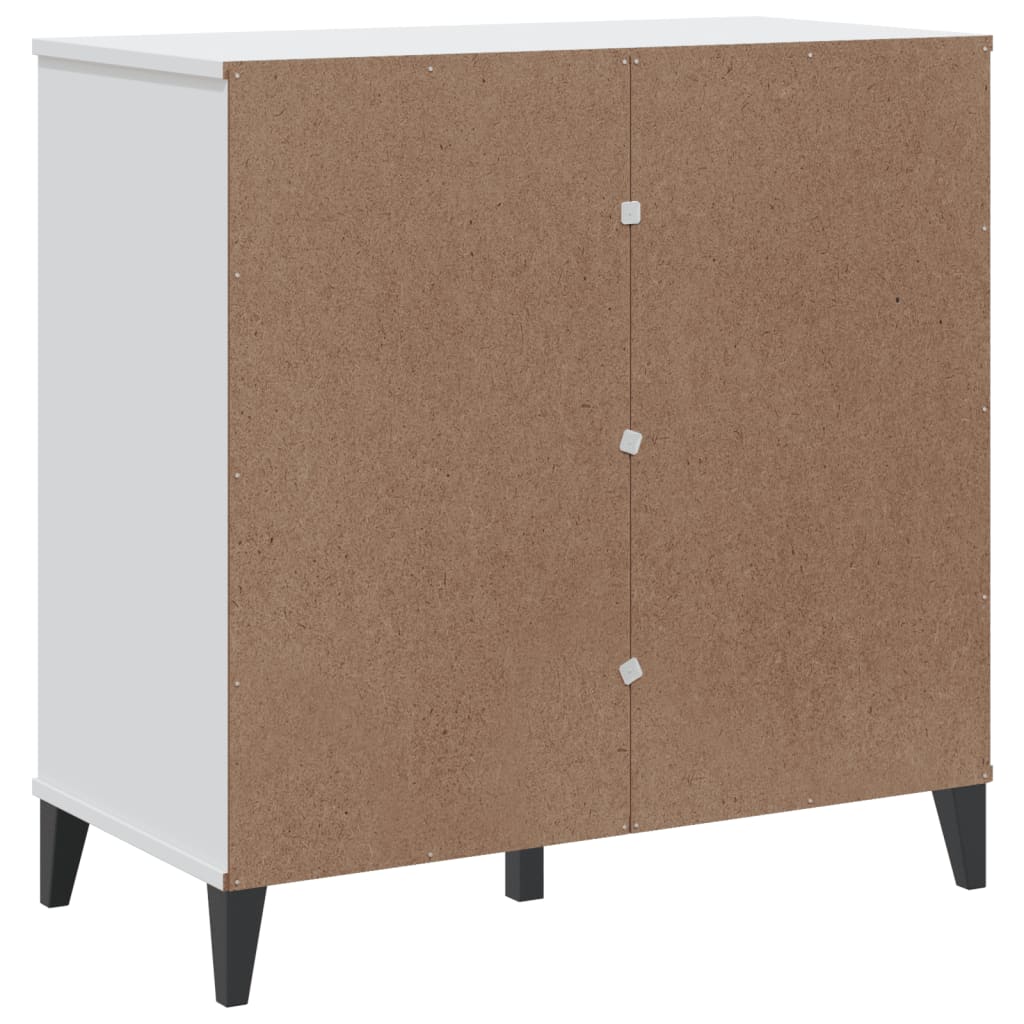 VIKEN White Sideboard 80x40x80 cm in Multilayer Wood