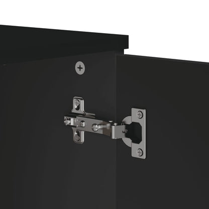 Credenza VIKEN Nera 80x40x80 cm in Legno Multistrato