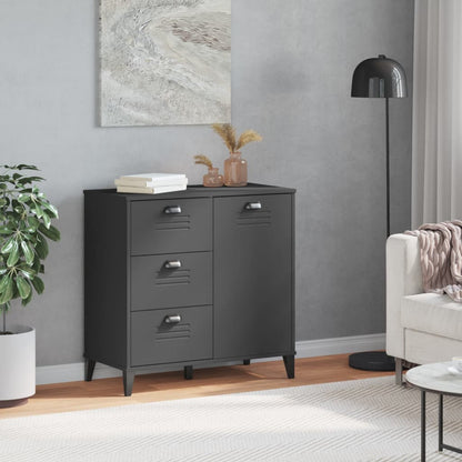 VIKEN Anthracite Sideboard 80x40x80 cm in Multilayer Wood