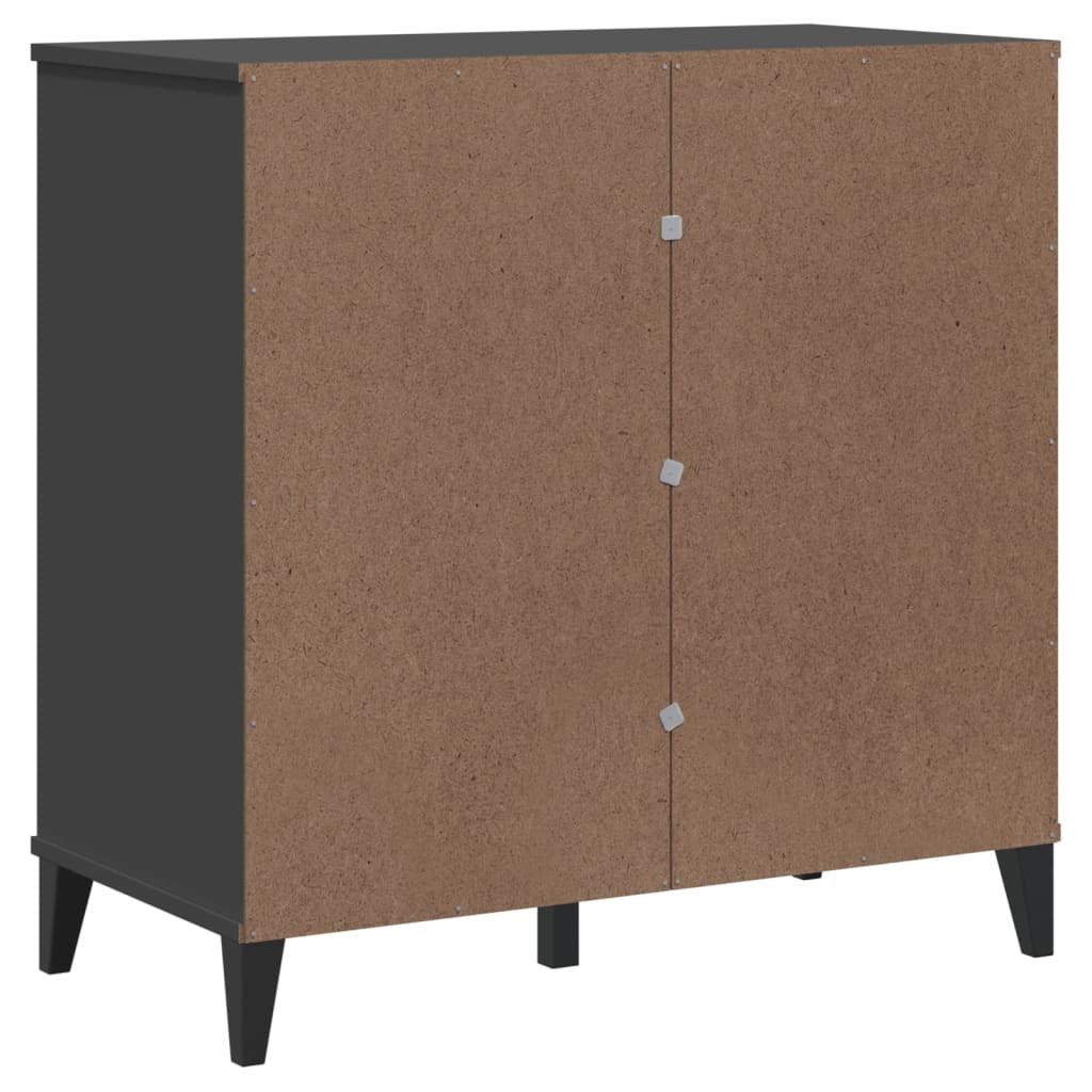 VIKEN Anthracite Sideboard 80x40x80 cm in Multilayer Wood