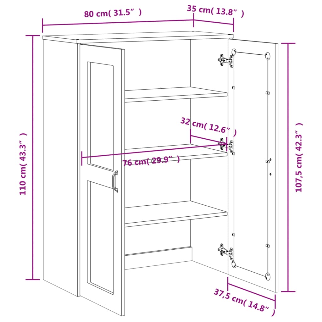 Piano per Credenza VIKEN Bianco in Legno Multistrato