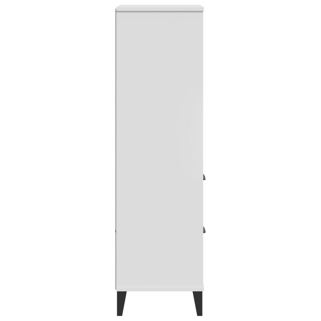 Libreria VIKEN Bianca 60x35x123 cm in Legno Multistrato