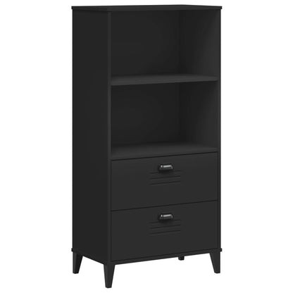 Libreria VIKEN Nera 60x35x123 cm in Legno Multistrato