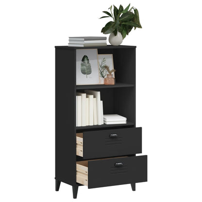 Libreria VIKEN Nera 60x35x123 cm in Legno Multistrato