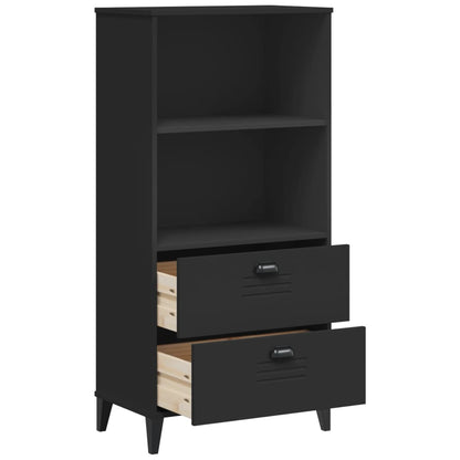 Libreria VIKEN Nera 60x35x123 cm in Legno Multistrato