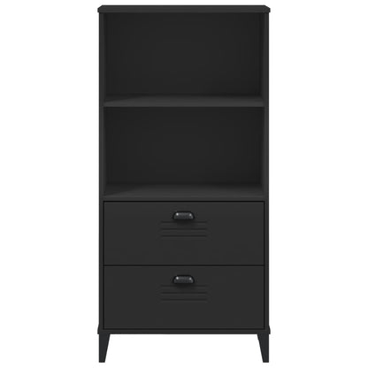 Libreria VIKEN Nera 60x35x123 cm in Legno Multistrato