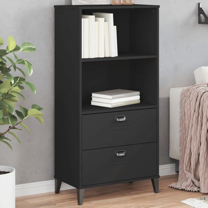 Libreria VIKEN Nera 60x35x123 cm in Legno Multistrato