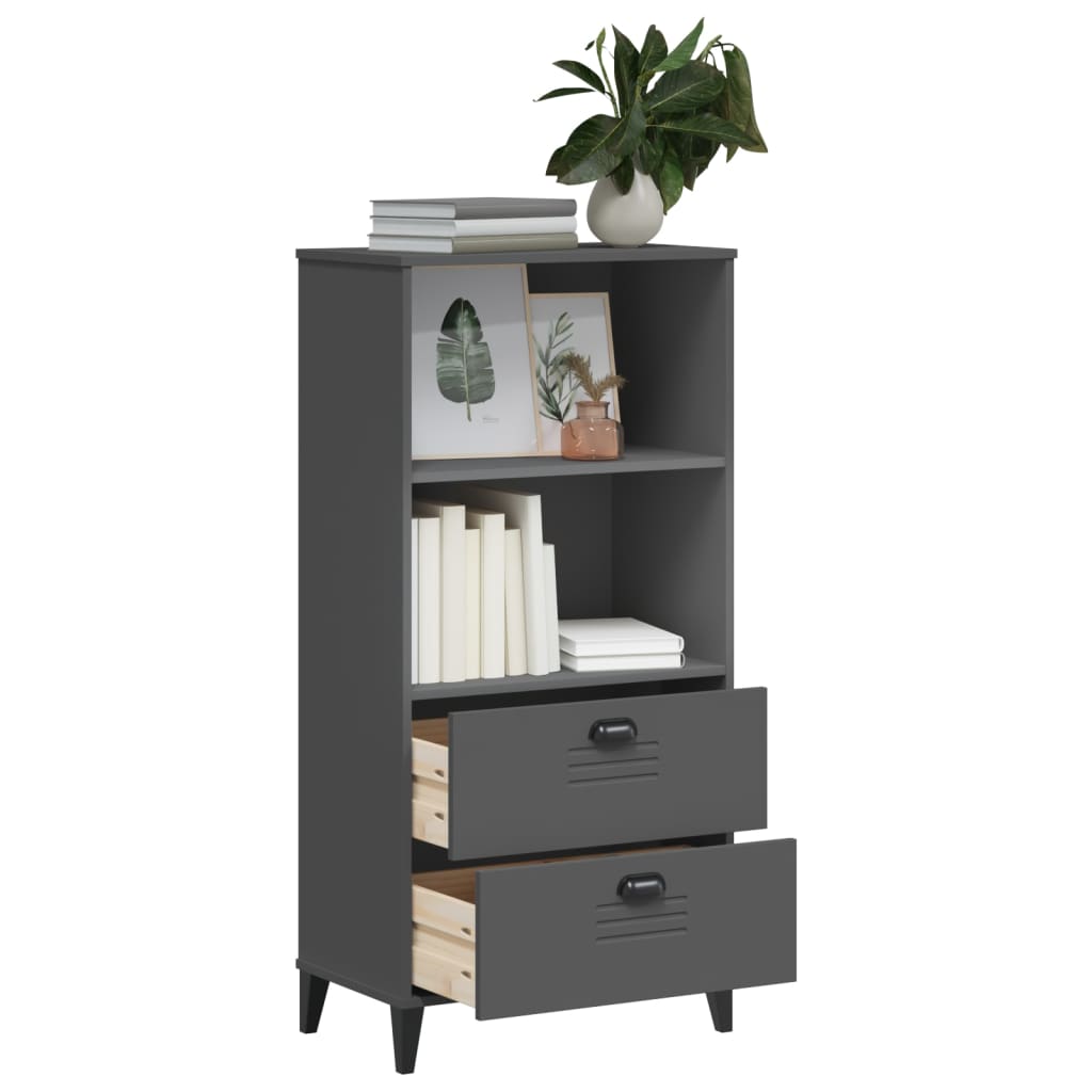 Libreria VIKEN Grigio Antracite 60x35x123 cm Legno Multistrato