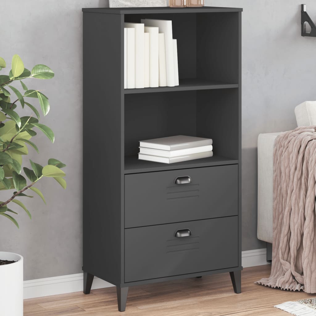 Libreria VIKEN Grigio Antracite 60x35x123 cm Legno Multistrato