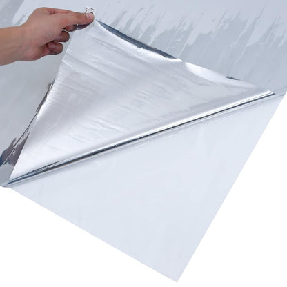 Pellicola Solare Statica Riflettente Argento 45x1000 cm PVC | homemem39
