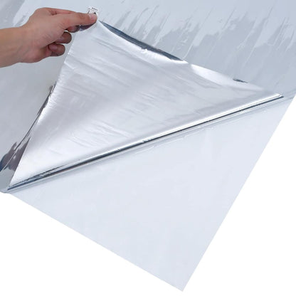 Pellicola Solare Statica Riflettente Argento 90x2000 cm PVC | homemem39
