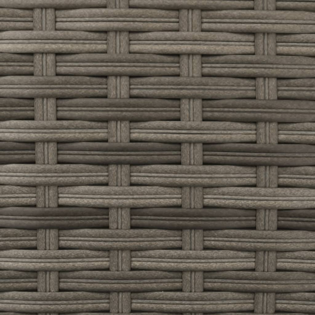 Divano Giardino 2Posti Ombrellone e Sgabelli Grigio Polyrattan | homemem39