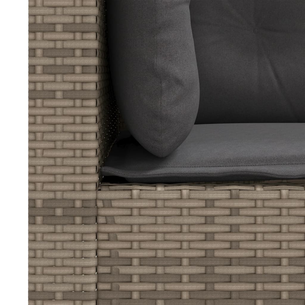 Divani Angolari da Giardino con Cuscini 2pz Polyrattan Grigio | homemem39