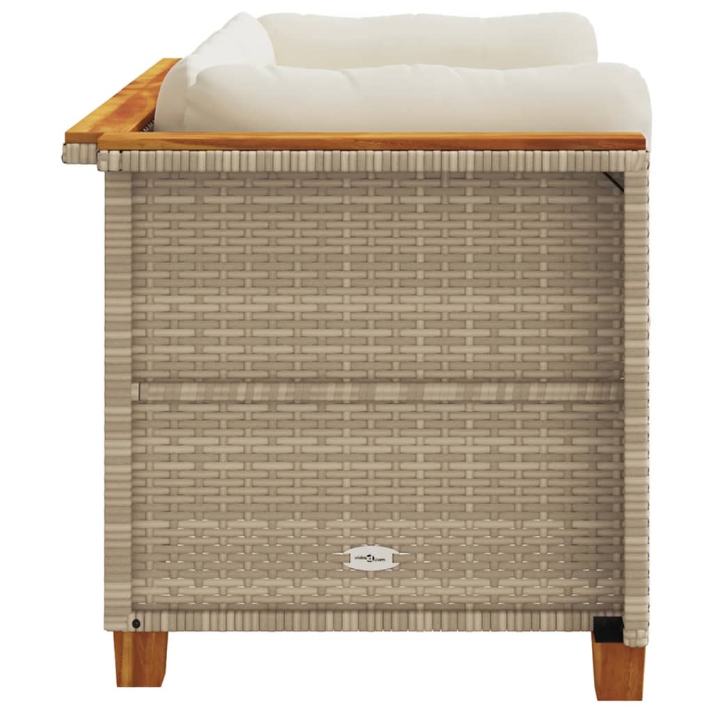 Divani Angolari da Giardino con Cuscini 2pz Polyrattan Beige | homemem39
