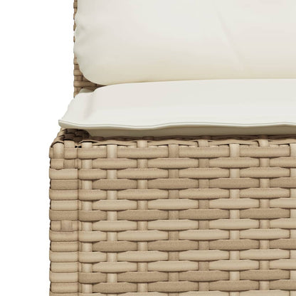 Divano da Giardino con Cuscini a 3 Posti Beige in Polyrattan | homemem39