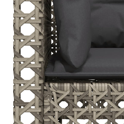 Divani Angolari da Giardino con Cuscini 2pz Polyrattan Grigio | homemem39