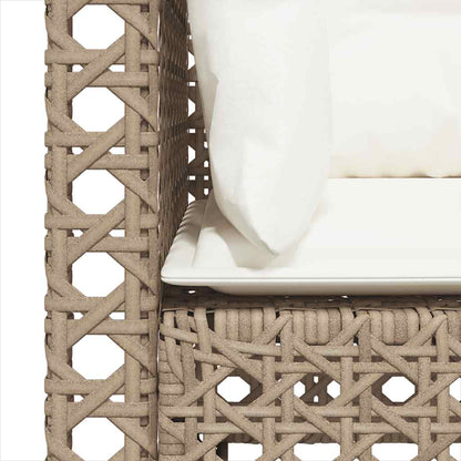 Divani Angolari da Giardino con Cuscini 2 Beige Polyrattan | homemem39