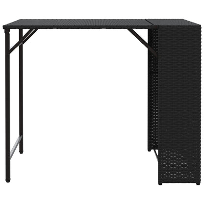 Set da Pranzo da Giardino Pieghevole 5 pz Nero in Polyrattan | homemem39
