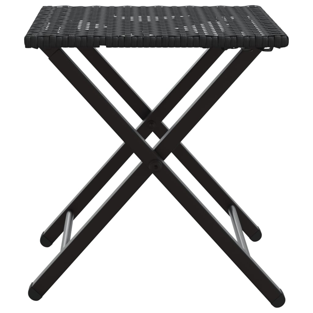 Set da Pranzo da Giardino Pieghevole 5 pz Nero in Polyrattan | homemem39