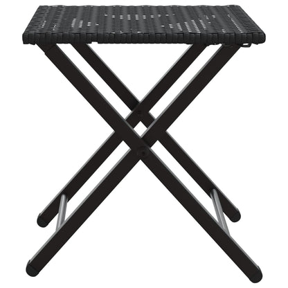 Set da Pranzo da Giardino Pieghevole 5 pz Nero in Polyrattan | homemem39