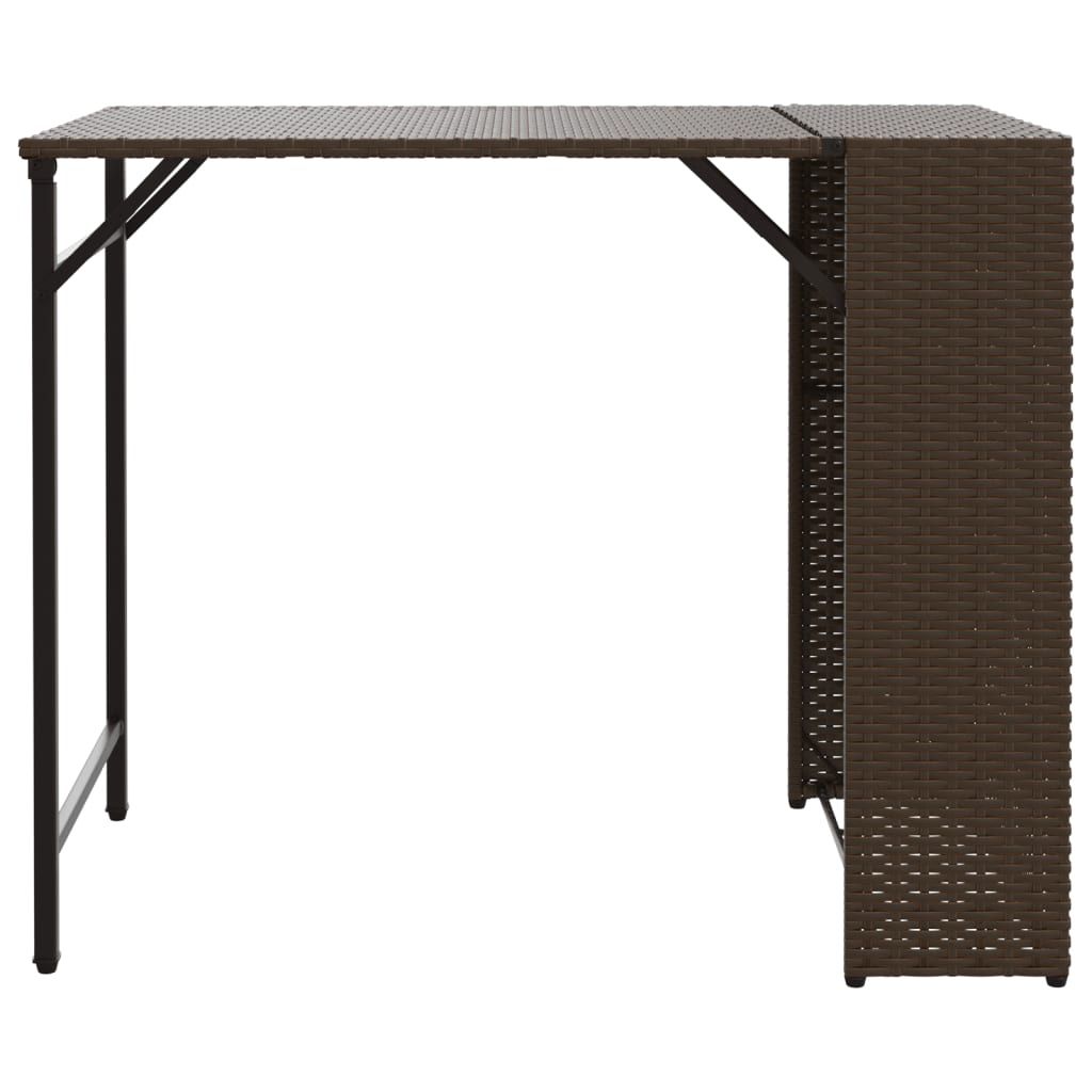 Set da Pranzo da Giardino Pieghevole 5 pz Marrone in Polyrattan | homemem39