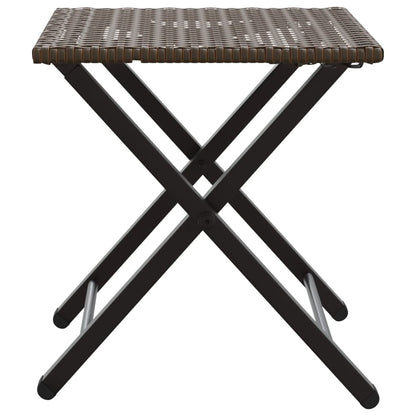 Set da Pranzo da Giardino Pieghevole 5 pz Marrone in Polyrattan | homemem39