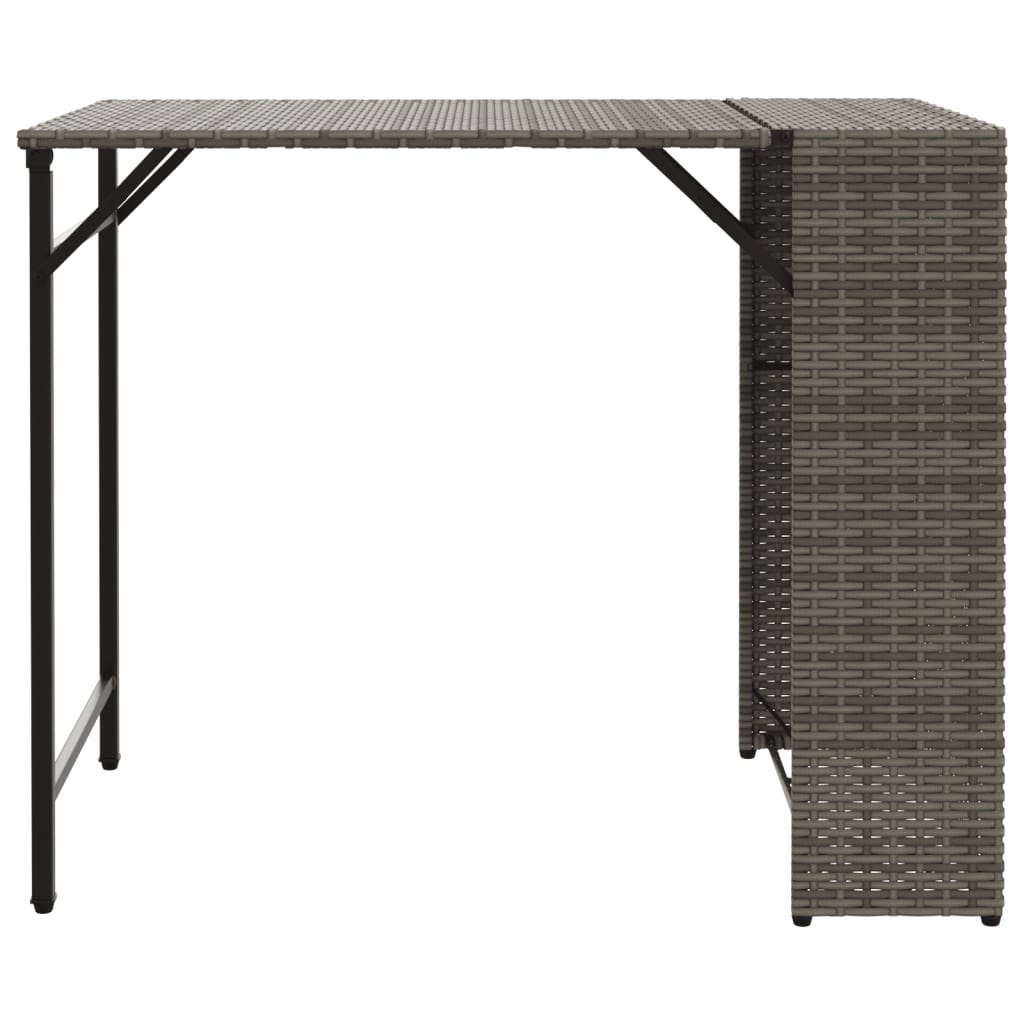 Set da Pranzo da Giardino Pieghevole 5 pz Grigio in Polyrattan - homemem39