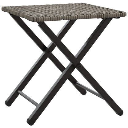 Set da Pranzo da Giardino Pieghevole 5 pz Grigio in Polyrattan - homemem39