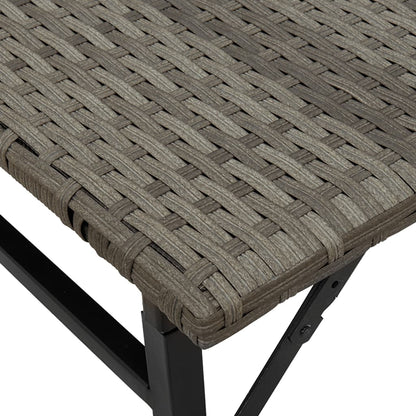 Set da Pranzo da Giardino Pieghevole 5 pz Grigio in Polyrattan - homemem39