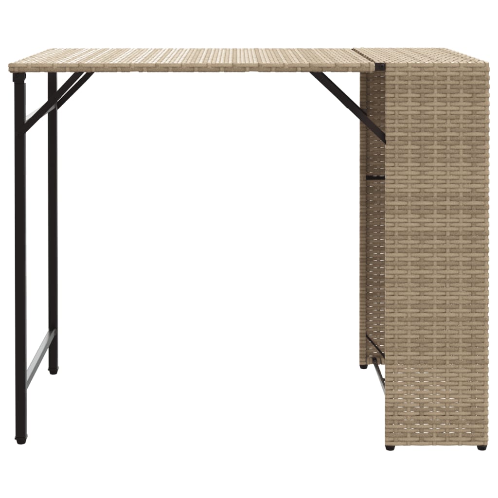 Set da Pranzo da Giardino Pieghevole 5pz Beige in Polyrattan | homemem39