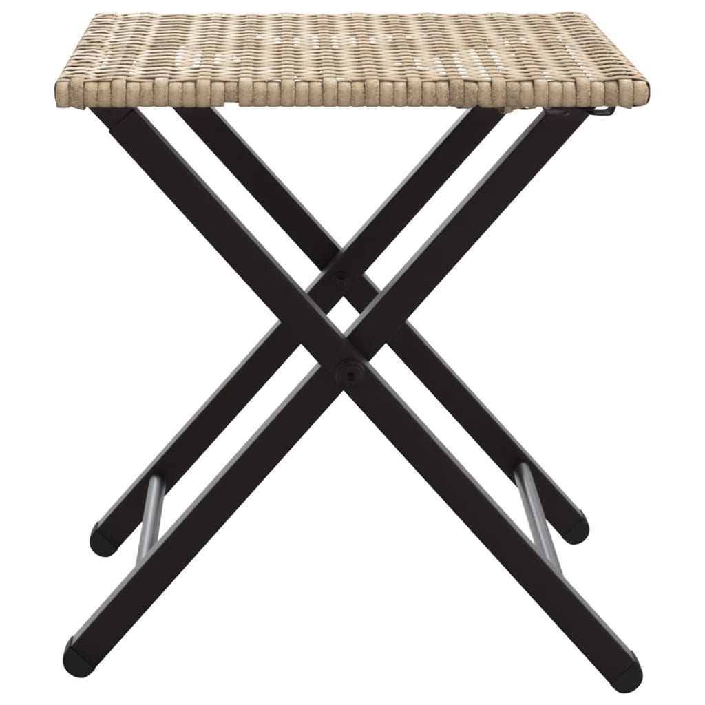 Set da Pranzo da Giardino Pieghevole 5pz Beige in Polyrattan | homemem39