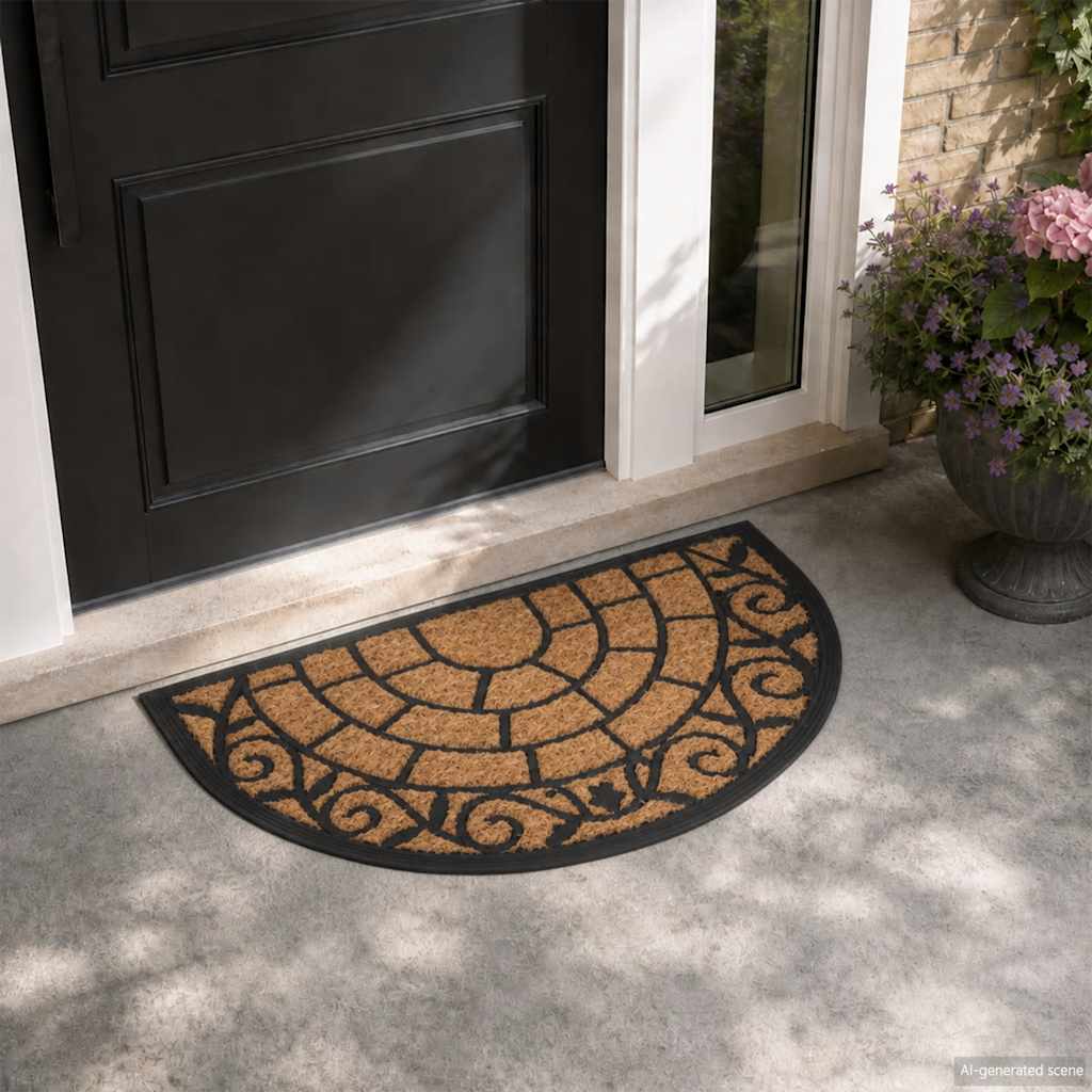 Zerbino Mezzo Rotondo 45x75 cm in Gomma e Fibra di Cocco