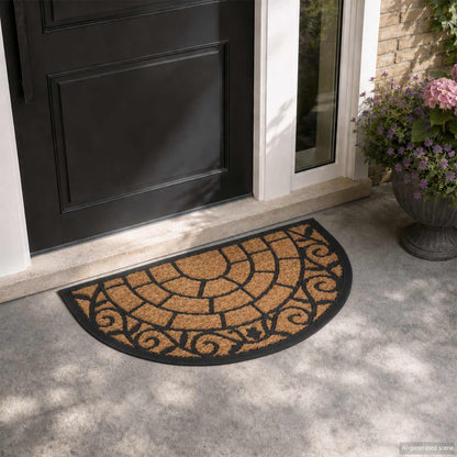 Zerbino Mezzo Rotondo 45x75 cm in Gomma e Fibra di Cocco